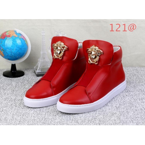 Wholesale Versace High Tops Shoes For Men #136745 $100.60 USD, Wholesale Quality Replica Versace High Tops Shoes