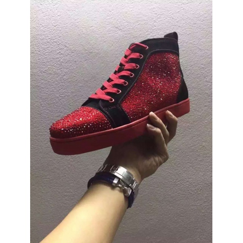 Replica Christian Louboutin CL High Tops Shoes For Men #265392 $98.00 USD for Wholesale