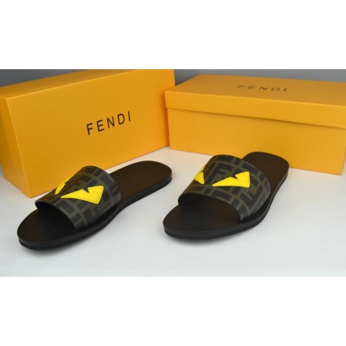 Wholesale Fendi Slippers For Men #285886 $38.00 USD, Wholesale Quality Replica Fendi Slippers