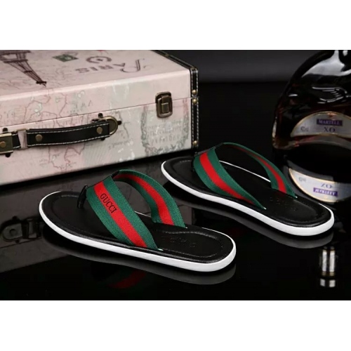 Replica Gucci Slippers For Men #286461 $42.50 USD for Wholesale