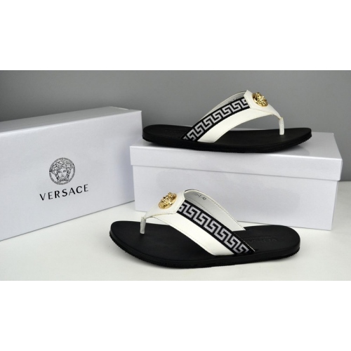 Replica Versace Slippers For Men #287850 $40.00 USD for Wholesale