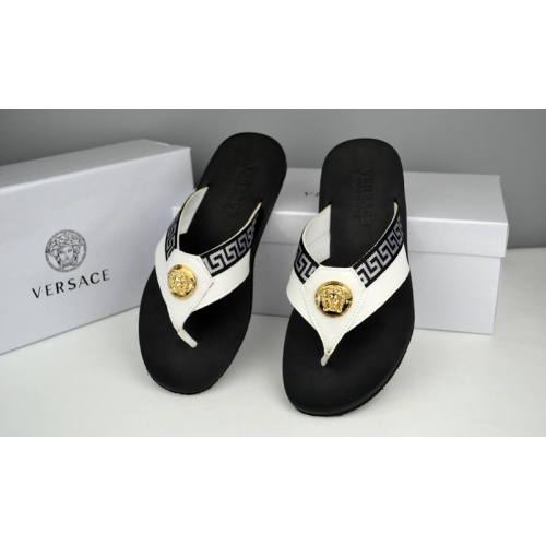 Replica Versace Slippers For Men #287850 $40.00 USD for Wholesale