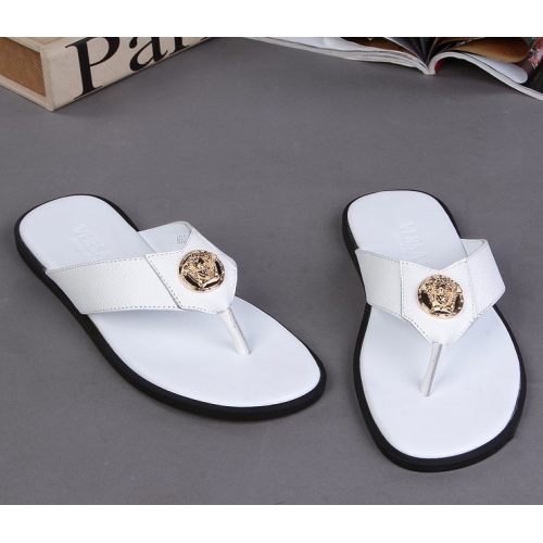 Replica Versace Slippers For Men #287857 $42.80 USD for Wholesale