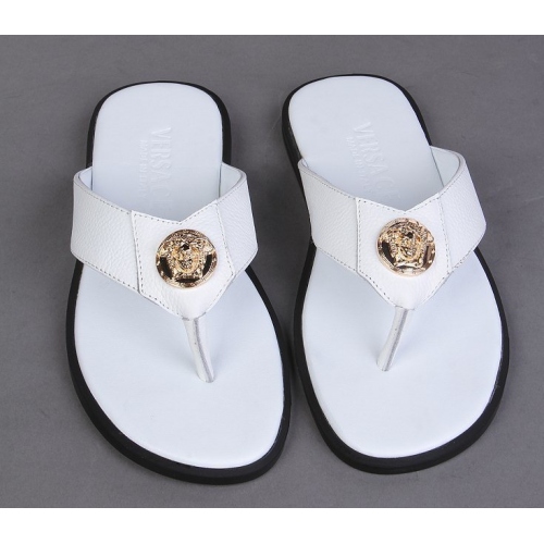 Replica Versace Slippers For Men #287857 $42.80 USD for Wholesale