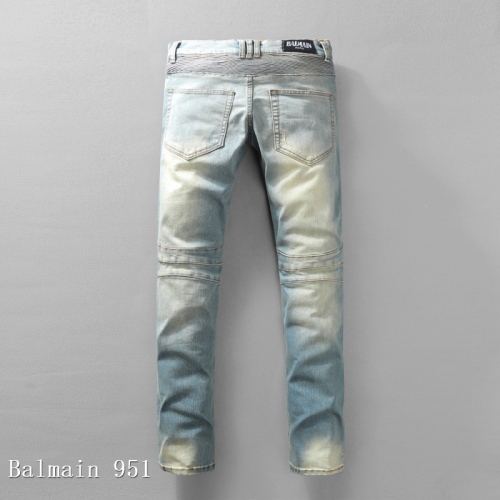 Replica Balmain Jeans For Men #364710 $64.00 USD for Wholesale