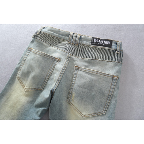 Replica Balmain Jeans For Men #364710 $64.00 USD for Wholesale