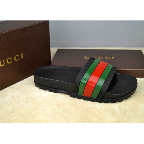 Replica Gucci Slippers For Men #365820 $42.10 USD for Wholesale