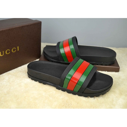 Replica Gucci Slippers For Men #365820 $42.10 USD for Wholesale