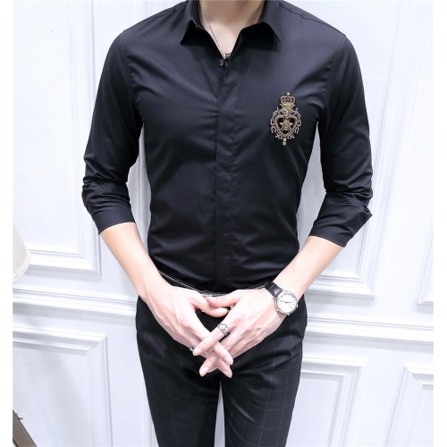 Wholesale Dolce &amp; Gabbana Shirts Long Sleeved For Men #428496 $86.50 USD, Wholesale Quality Replica Dolce &amp; Gabbana D&amp;G Shirts