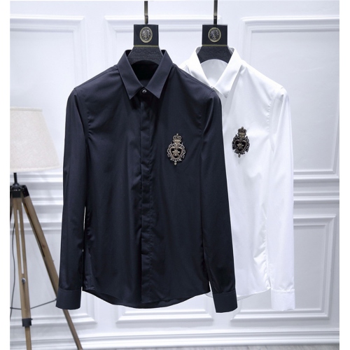 Replica Dolce & Gabbana Shirts Long Sleeved For Men #428497 $86.50 USD for Wholesale