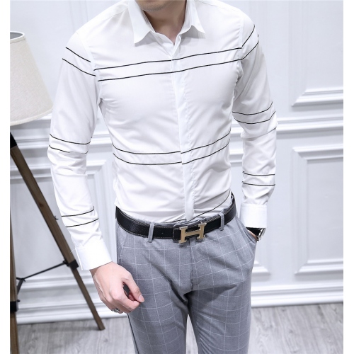 Wholesale Armani Shirts Long Sleeved For Men #428538 $86.50 USD, Wholesale Quality Replica Armani Shirts