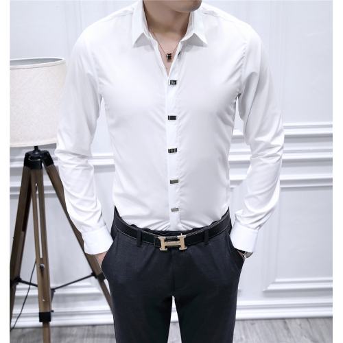 Wholesale Armani Shirts Long Sleeved For Men #428542 $86.50 USD, Wholesale Quality Replica Armani Shirts