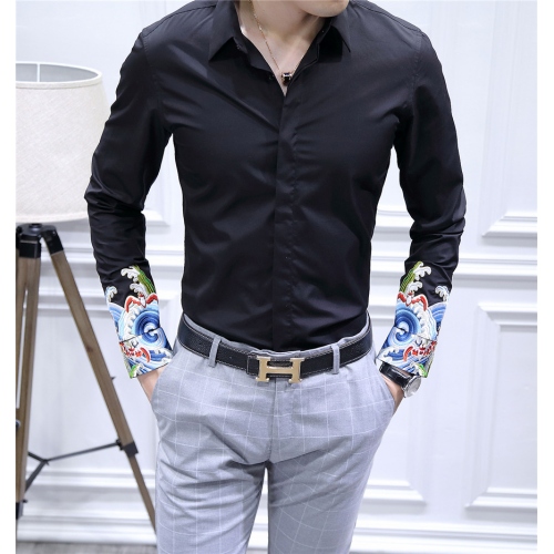 Wholesale Dolce &amp; Gabbana Shirts Long Sleeved For Men #428639 $86.50 USD, Wholesale Quality Replica Dolce &amp; Gabbana D&amp;G Shirts