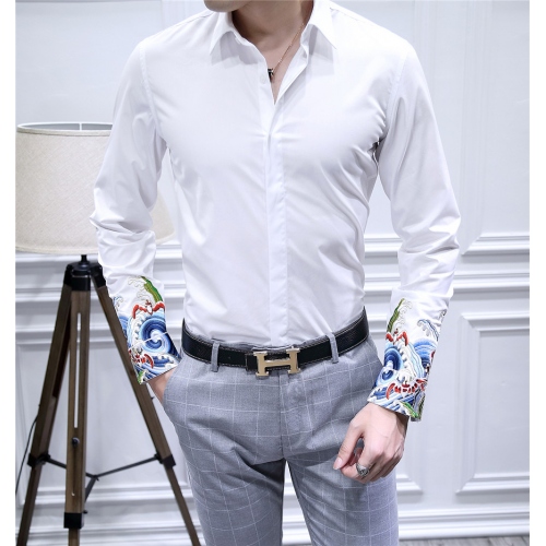 Wholesale Dolce &amp; Gabbana Shirts Long Sleeved For Men #428640 $86.50 USD, Wholesale Quality Replica Dolce &amp; Gabbana D&amp;G Shirts