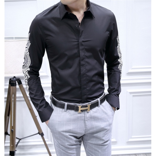 Wholesale Dolce &amp; Gabbana Shirts Long Sleeved For Men #428641 $86.50 USD, Wholesale Quality Replica Dolce &amp; Gabbana D&amp;G Shirts