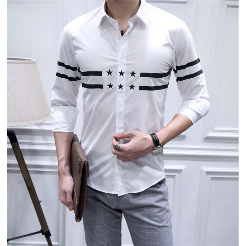 Replica Givenchy shirts Long Sleeved For Men #428665 $86.50 USD for Wholesale