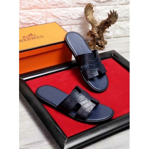 Replica Hermes Slippers For Men #434884 $52.00 USD for Wholesale