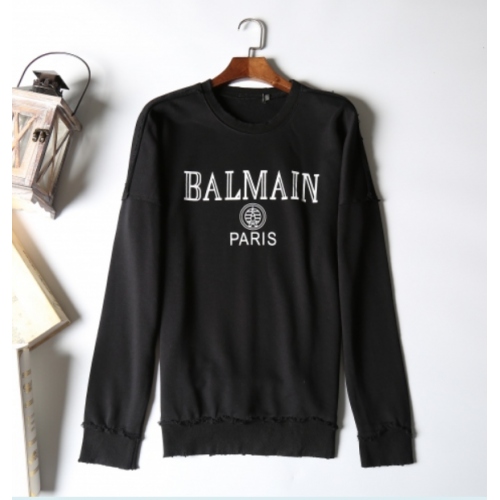 Wholesale Balmain Hoodies Long Sleeved For Men #447131 $38.00 USD, Wholesale Quality Replica Clearance