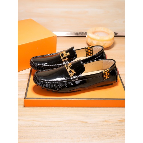 Replica Hermes Leather Shoes For Men #468397 $75.00 USD for Wholesale