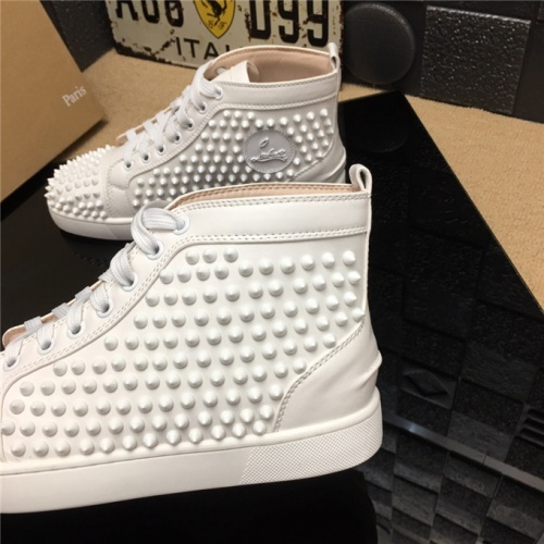 Replica Christian Louboutin CL High Tops Shoes For Men #477766 $85.00 USD for Wholesale