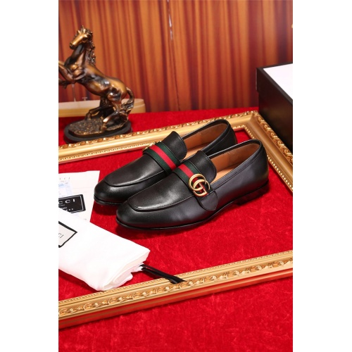 Replica Gucci Leather Shoes For Men #481676 $78.00 USD for Wholesale