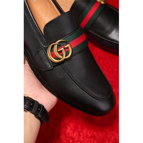 Replica Gucci Leather Shoes For Men #481676 $78.00 USD for Wholesale