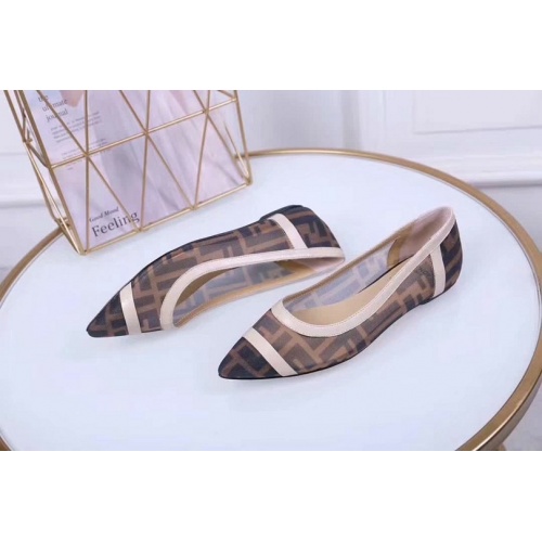 Replica Fendi Flat Shoes For Women #502306 $75.00 USD for Wholesale