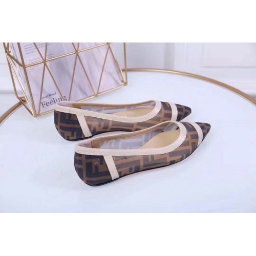 Replica Fendi Flat Shoes For Women #502306 $75.00 USD for Wholesale