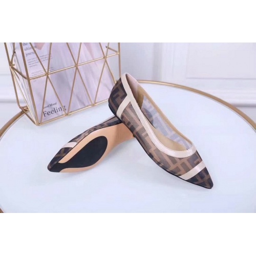 Replica Fendi Flat Shoes For Women #502306 $75.00 USD for Wholesale