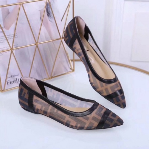 Wholesale Fendi Flat Shoes For Women #502307 $75.00 USD, Wholesale Quality Replica Fendi Casual Shoes