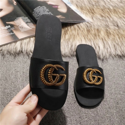 Wholesale Gucci Fashion Slippers For Women #502966 $60.00 USD, Wholesale Quality Replica Gucci Slippers