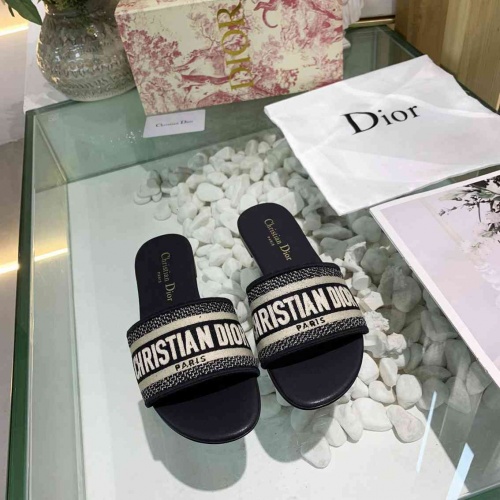 Replica Christian Dior Slippers For Women #549384 $56.00 USD for Wholesale