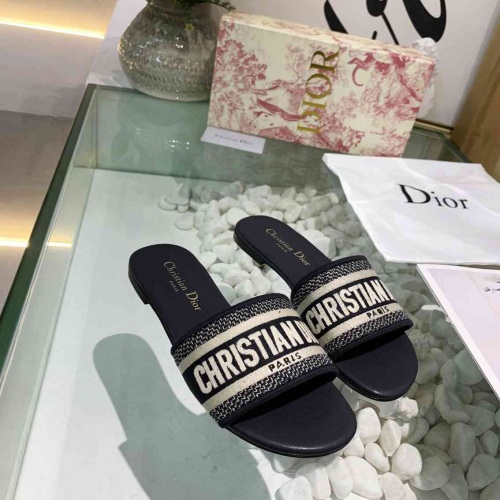 Replica Christian Dior Slippers For Women #549384 $56.00 USD for Wholesale