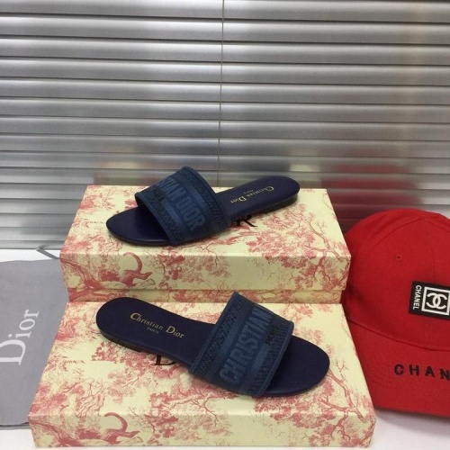 Replica Christian Dior Slippers For Women #759455 $49.00 USD for Wholesale