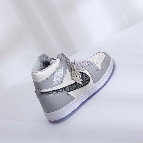 Replica Air Jordan 1 & Christian Dior High Tops Shoes For Men #766701 $125.00 USD for Wholesale