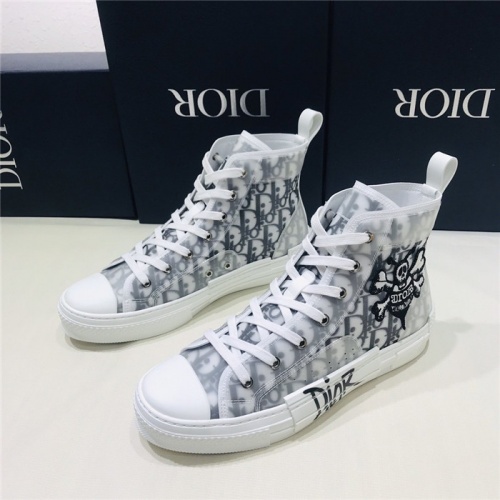 Replica Christian Dior High Tops Shoes For Men #775055 $85.00 USD for Wholesale