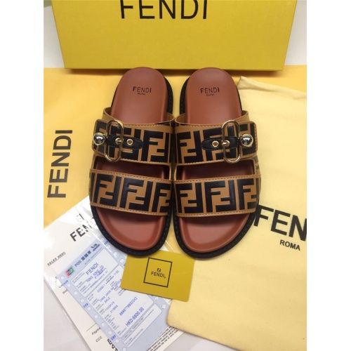 Wholesale Fendi Slippers For Men #786546 $65.00 USD, Wholesale Quality Replica Fendi Slippers