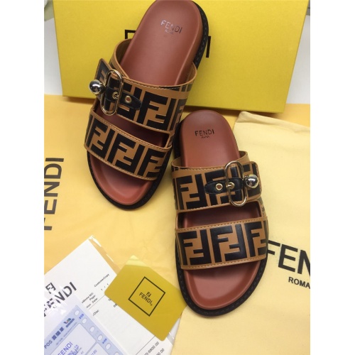 Replica Fendi Slippers For Women #786551 $65.00 USD for Wholesale