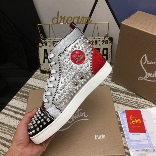 Replica Christian Louboutin High Tops Shoes For Men #812834 $92.00 USD for Wholesale