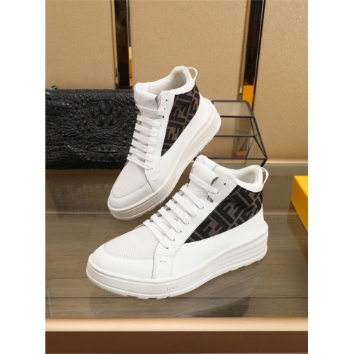 Wholesale Fendi High Tops Casual Shoes For Men #826705 $88.00 USD, Wholesale Quality Replica Fendi High Tops Casual Shoes