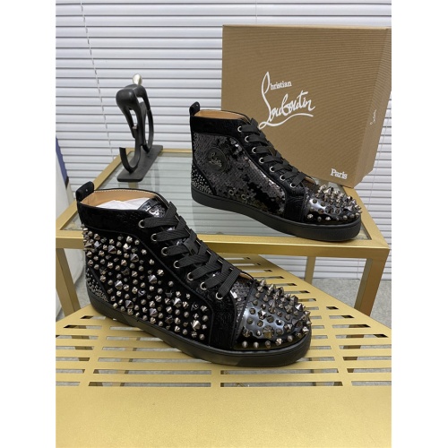 Wholesale Christian Louboutin High Tops Shoes For Men #844238 $98.00 USD, Wholesale Quality Replica Christian Louboutin High Top Shoes