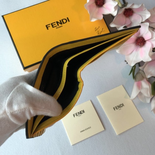 Replica Fendi AAA Man Wallets #853409 $64.00 USD for Wholesale