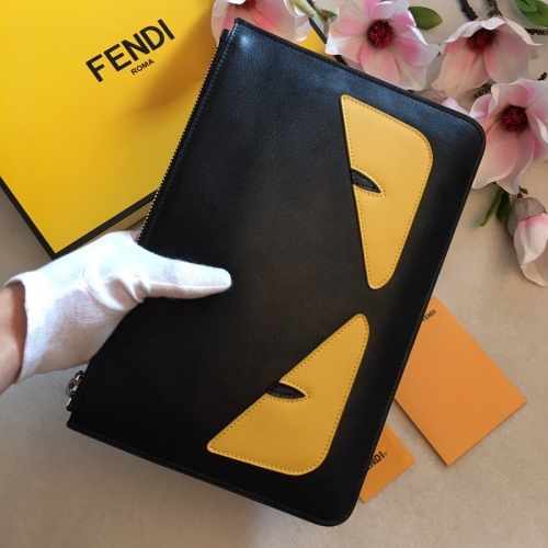 Replica Fendi AAA Man Wallets #855742 $64.00 USD for Wholesale