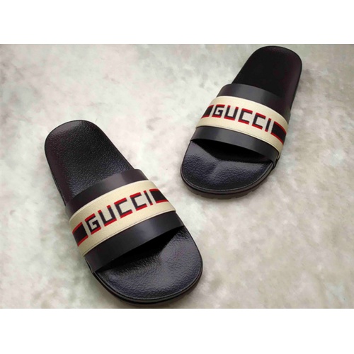 Replica Gucci Slippers For Men #861235 $40.00 USD for Wholesale