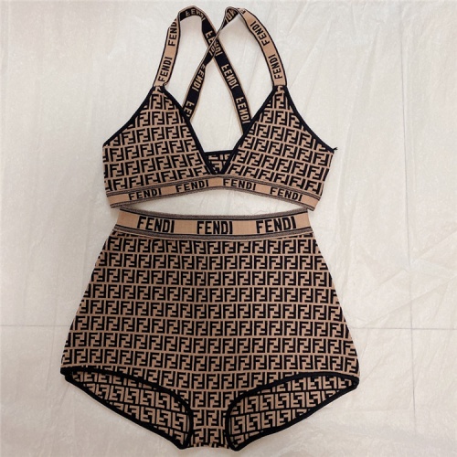 Wholesale Fendi Bathing Suits Sleeveless For Women #863242 $45.00 USD, Wholesale Quality Replica Fendi Bathing Suits