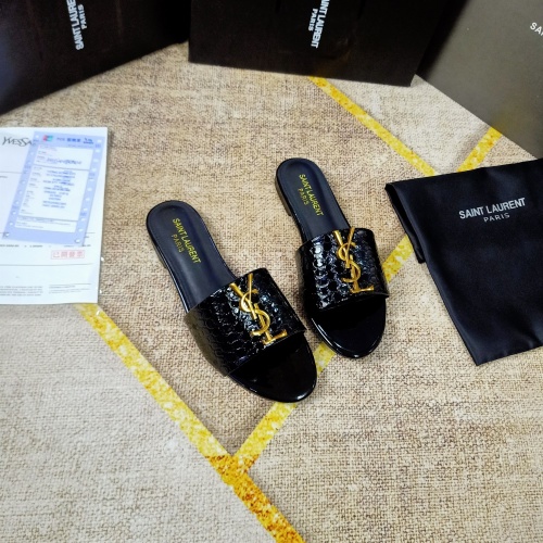 Wholesale Yves Saint Laurent YSL Slippers For Women #865658 $50.00 USD, Wholesale Quality Replica Yves Saint Laurent YSL Slippers