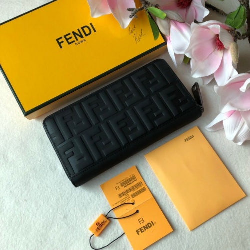 Replica Fendi AAA Man Wallets #866511 $64.00 USD for Wholesale