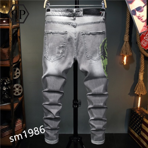 Replica Philipp Plein PP Jeans For Men #867379 $48.00 USD for Wholesale