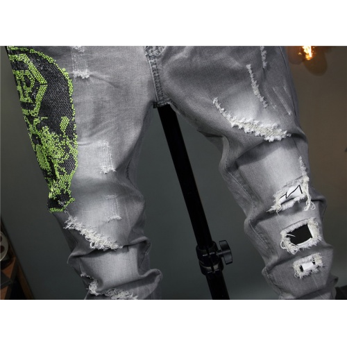 Replica Philipp Plein PP Jeans For Men #867379 $48.00 USD for Wholesale