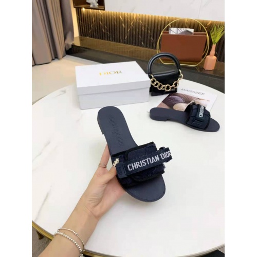 Replica Christian Dior Slippers For Women #878232 $64.00 USD for Wholesale